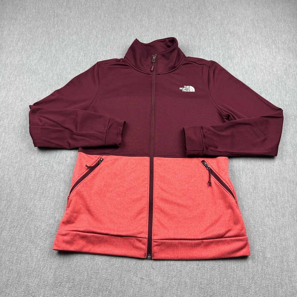 The North Face Jacket Womens Medium Red Full Zip Pullover Activewear Outdoor Top